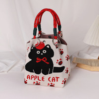 Vente en gros de sac à main tissé à boucle d'anneau, pochette fourre-tout, nouveau sac à boucle magnétique tridimensionnel tricoté