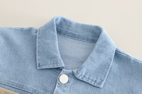 Ensemble de vêtements en jean pour bébé garçon, vente chaude, veste à col rabattu, haut à manches longues, jeans, ensemble de vêtements d'automne pour enfants
