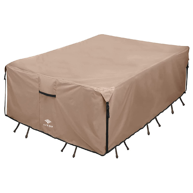 OEM Factory 600D Heavy Duty Outdoor Cover Garden Logo Cover Waterproof Sunscreen Patio Table General Garden Furniture Cover