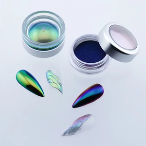 Poudre chromée pour ongles, effet de changement de couleur, paillettes caméléon, pour la décoration de la manucure, pigment métallique miroir irisé - Product Image 5