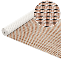 Factorydirect ANRO Home Bath Mat Soft Foam Mat Bath and Shower Rug Non-Slip Runner Plain Striped Faux Beige 100x65cm