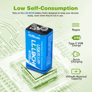 LDLDCHI 4100mWh Carga rápida USB <span class=keywords><strong>9V</strong></span> Batería de litio recargable - Product Image 3