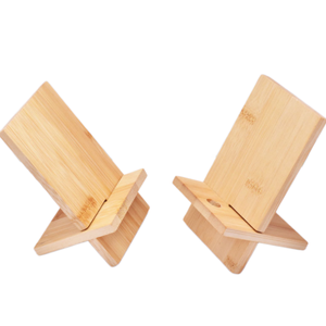 Soporte de Madera para Teléfono Móvil y Tablet <span class=keywords><strong>VIP</strong></span> de Oficina, Soporte Creativo de Bambú para Exhibición de Teléfonos Móviles - Product Image 4