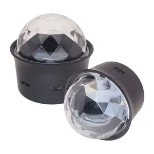 发光二极管水晶魔术球灯发光二极管RGB魔术球迷你迪斯科电池操作七彩派对灯