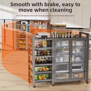 5-Tier Thông Tư Dây Kim Loại Trái Cây Và Rau Lưu Trữ Giá Nhà Bếp Lớn Giỏ Với Bánh Xe Cho Phòng Tắm Sử Dụng Và Nồi Lưu Trữ - Product Image 3