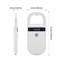 Lector de Tarjetas RFID con Microchip para Animales, 125kHz, Etiqueta de Oreja de PVC para Animales, USB, Windows 10, Blanco, ISO 11784, Distancia de Lectura de 0-2cm