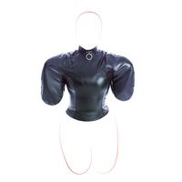Sexy Straitjacket Corps Poignet Bondage Harnais BDSM Gear Fetish PU Cuir Noir Détroit Veste pour Femmes Adultes