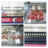 Présentoir de viande fraîche de supermarché Présentoir d'aliments cuits de supermarché Réfrigérateur pour magasin de viande Comptoir de service de poisson frais