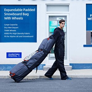 Bolsa de viaje de esquí de nieve de neopreno reutilizable plegable personalizada de fabricación de muestra gratis 160 CM funda para Snowboard - Product Image 4