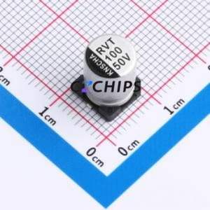 Condensateur électrolytique en aluminium SMD 225RV0033, SMD, D8xL10.2mm 100uF 20% 50V 8mm - Product Image 1