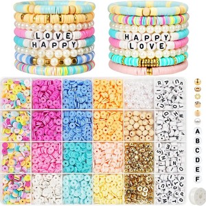 ชุดทำสร้อยข้อมือจากลูกปัดดินโพลิเมอร์ 3000 ชิ้น ชุดเครื่องประดับ DIY พร้อมลูกปัดตัวอักษรสำหรับงานประดิษฐ์ - Product Image 1