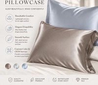 Taie d'oreiller de luxe 100% soie de mûrier de qualité 6A, respirante et lisse, taille personnalisable, avec fermeture à rabat