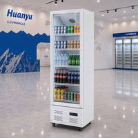 Réfrigérateur Vitré Vertical à Refroidissement par Air pour Boissons, Vitrine Réfrigérée pour Restaurants et Stockage Frigorifique