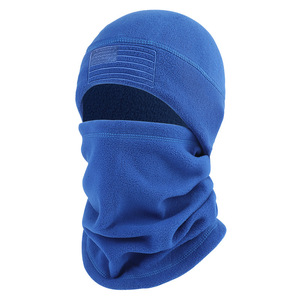 Cagoule coupe-vent d'hiver en polaire pour adulte unisexe, masque facial pour le cyclisme et les sports de plein air avec patch drapeau américain - Product Image 5
