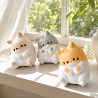 Jouet Squishy Chat en PU à Remontée Lente, Mini Jouet à Presser pour Soulager l'Anxiété, la Décompression au Bureau et les Moments de Détente