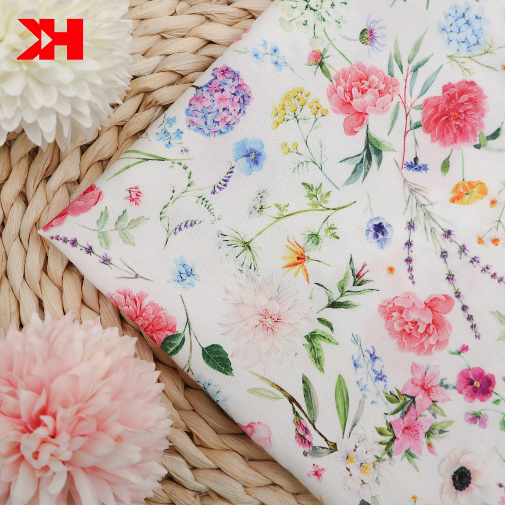 Kahn Stock Lot Hoodie Fabrics 100% Cotton Textile Raw Material Print Poplin Fabric for Clothing