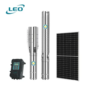 LEO 750~1500W 3.5~3.8 Flow Rate Water Well Solar Pump System Dc Submersible Borehole Solar Water Pump