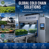 Hydro Precooler Machine voor fruitkoeling, roestvrij staal SUS304, 220V/380V, industrieel ontwerp voor koude opslag, PLC-besturing