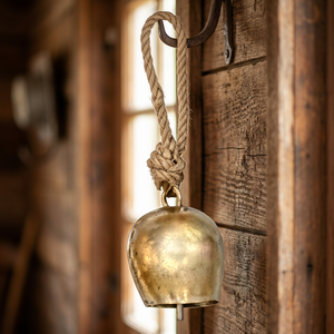 Campana de Metal Rústica para Colgar en la Pared, Decoración Navideña para Exteriores, Estilo Vintage de Granja - Product Image 3