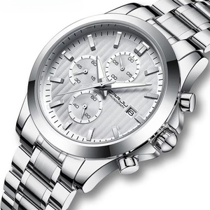 Reloj Cronógrafo de Lujo para Hombre, Correa de Acero Inoxidable Clásica, Manecillas Luminosas HD, Resistente al Agua 3BAR, Reloj de Cuarzo Casual de Negocios - Product Image 6