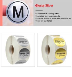 Fabrikpreis Logo 1 Zoll Dankeskarten Postaufkleber Kraftpapier Wasserfeste Geschäftsaufkleber Herz Dankeschön-Aufkleber - Product Image 5