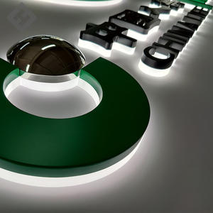 Canal rétro-éclairé 3d en acier inoxydable, fait sur mesure, avec Led, Logo d'affaires <span class=keywords><strong>de</strong></span> société - Product Image 1