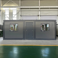 Casa Contenedor Expandible de Techo Plano, Villa Prefabricada, Casa Modular, Cuarto de Equipos, Casa Modular