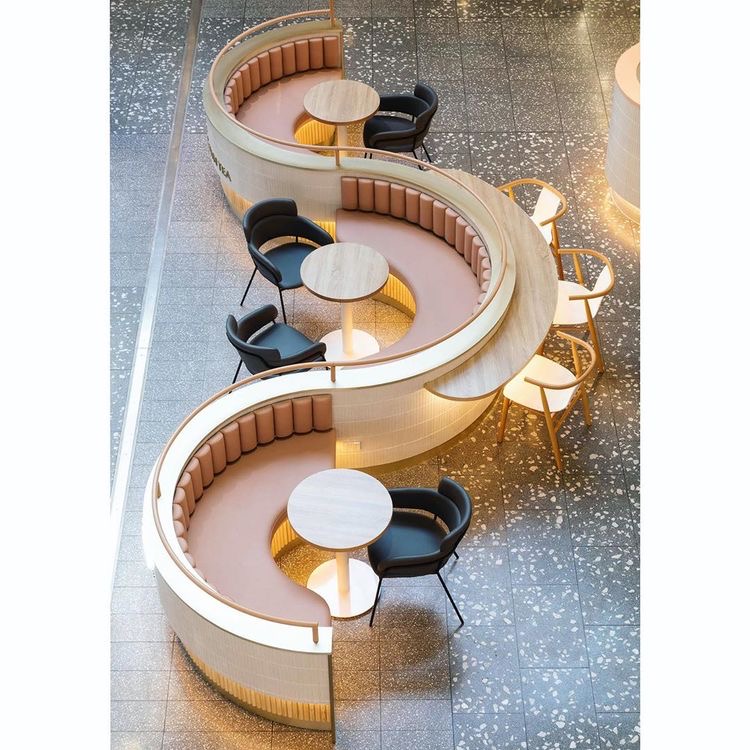 booths single 2 seats marron velvet color