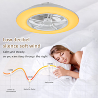 Ventilateur de plafond en métal de 20 pouces avec lumière, haut-parleur intelligent RGB, commande vocale via application Wi-Fi, moteur DC pour studio, chambre à coucher, OEM personnalisé