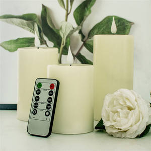 Nieuwe Kogel 3d Zwarte Lont Echte <span class=keywords><strong>Wax</strong></span> Kaarsen Led Licht - Product Image 4