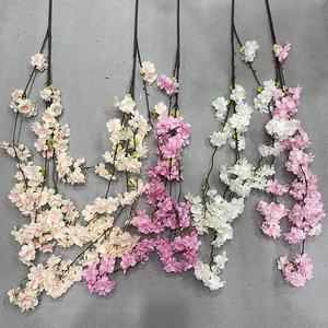 Fleurs artificielles de cerisier blanches et roses à faible MOQ, en promotion, pour décoration de mariage, plafond et toile de fond - Product Image 1