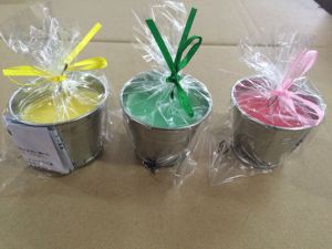 <span class=keywords><strong>Velas</strong></span> Aromáticas Multicolores de Parafina en Cubeta Metálica Hechas a Mano, <span class=keywords><strong>Antimosquitos</strong></span>, para Decoración de Jardín Exterior, China - Product Image 4