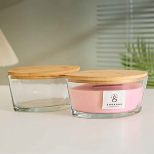 Pot à <span class=keywords><strong>bougie</strong></span> <span class=keywords><strong>en</strong></span> verre transparent <span class=keywords><strong>en</strong></span> forme de bateau de 27oz couvercle <span class=keywords><strong>en</strong></span> métal unique grand récipient à mèche <span class=keywords><strong>en</strong></span> <span class=keywords><strong>bois</strong></span> ovale faisant des bougies de Noël <span class=keywords><strong>en</strong></span> verre élégant - Product Image 4