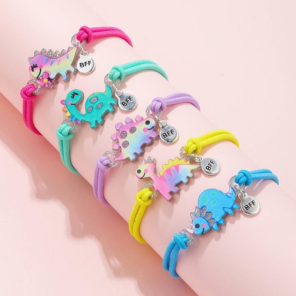 Hot Selling Fashion Hair Rope Friendship BFF Bracelet Set for Girl