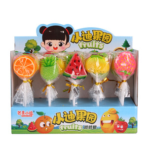 Venta al por mayor 15g Xiaodi Orchard Lollipops aperitivos dulces con sabor a fruta para niños cantimplora de caramelo sólido embalaje a granel patrón de palo - Product Image 6