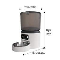 Distributeur automatique intelligent pour animaux de compagnie 4L avec caméra WiFi double bande et système de distribution de nourriture programmable pour chats et chiens