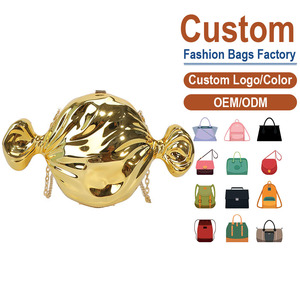 Trendy Candy-Shaped Mirror Clutch Bag <b>Cute</b> Glossy Hardshell Evening <b>Purse</b> Fashionable Crossbody Handbag for Women - Product Image 1