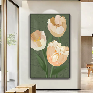 Watercolor Rose Wall Art - Soft Pink Flower <strong>Canvas</strong> <strong>Print</strong> <strong>Framed</strong> for Bedroom Decor - Product Image 3