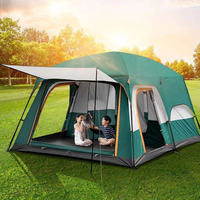 Tente de camping familiale de luxe pour l'extérieur, quatre saisons, Oxford, grand espace, 3-6 personnes, imperméable, protection UV, pliable, double couche