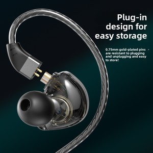 Auriculares intrauditivos con cable <span class=keywords><strong>de</strong></span> <span class=keywords><strong>silicona</strong></span> <span class=keywords><strong>de</strong></span> 1.2m, modelo privado nuevo transfronterizo, con conector reemplazable <span class=keywords><strong>de</strong></span> 3.5mm, deportivos, HIFI, para teléfono móvil - Product Image 1