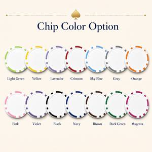 Jetons de poker en <span class=keywords><strong>plastique</strong></span> personnalisables de 11,5 g, ABS, logo personnalisé, jeu de société professionnel, vente en gros, 40 mm, poids lourd, qualité supérieure - Product Image 2
