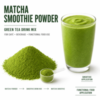 Poudre de smoothie au matcha, mélange de boisson au thé vert pour les cafés et les aliments fonctionnels
