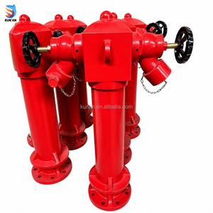 Buse d'incendie extérieure standard Kunan série SS100, revêtement en poudre rouge, avec dôme supérieur et œillet de levage pour usage municipal - Product Image 2