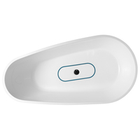 Baignoire autoportante moderne en acrylique à immersion profonde avec surface facile à nettoyer et drain de trop-plein pour hôtels et usage résidentiel