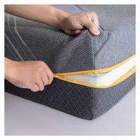 8 pouces pleine taille double reine Cal Roi roulé latex gel De Cuivre Argent ion mémoire matelas en mousse dans une boîte