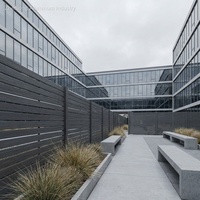 Panneaux de clôture en aluminium à effet bois, système de clôture écologique, barrière de jardin extérieure, écran imperméable