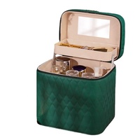 Sac de voyage matelassé portable en cuir PU brodé sur mesure pour femmes 2024, avec fermeture éclair, pour sacs, organiseur de maquillage, trousse de toilette