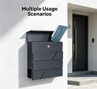 Boîte aux lettres murale moderne en acier galvanisé au design minimaliste pour entrée de maison ou appartement