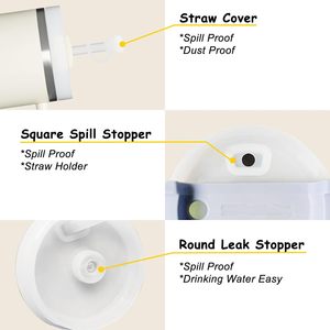 Ensemble d'accessoires pour gobelets de 30oz et 40oz à la mode de dessin animé comprenant <span class=keywords><strong>2</strong></span> bouchons en paille en silicone, 1 bouchon de déversement et 1 chaîne - Product Image 4