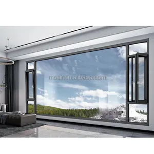 Matériaux sélectionnés de haute qualité personnalisation de toute la maison garde contre le vol fenêtres en aluminium avec fenêtres à double vitrage en verre